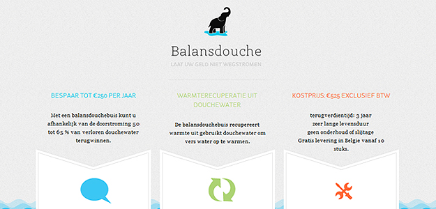 Balansdouche – website screenshot