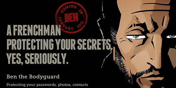 Ben the Bodyguard – website screenshot