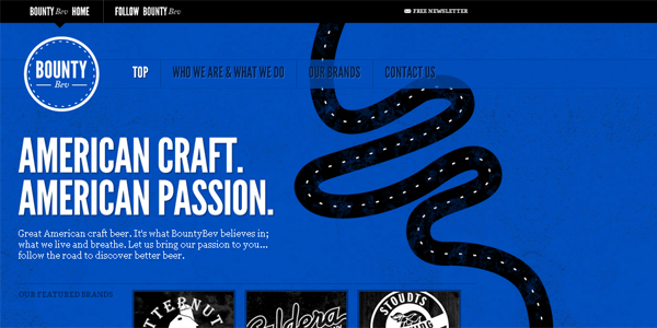 BountyBev – website screenshot