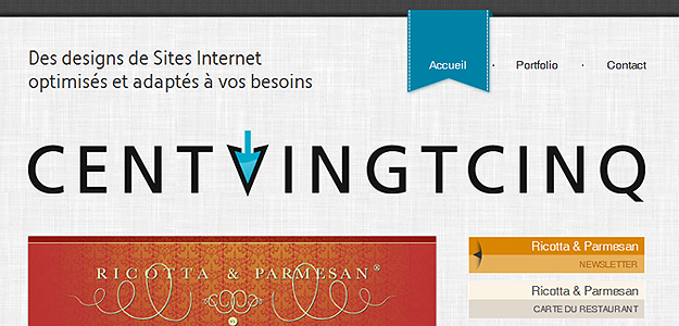 Centvingtcinq – website screenshot