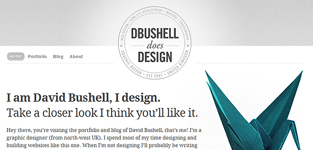 David Bushell – website screenshot