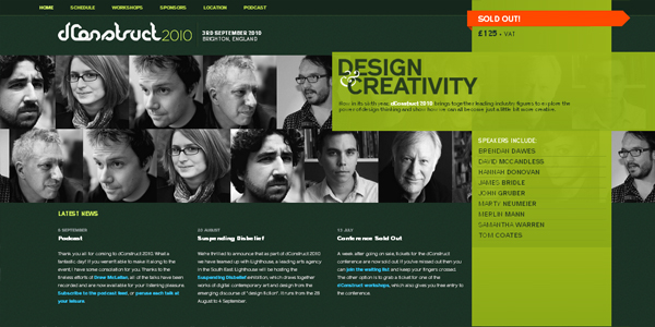 dConstruct – website screenshot