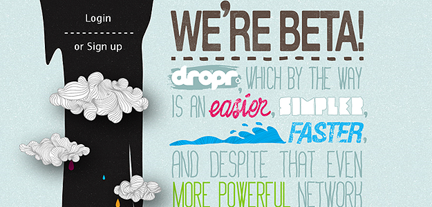 Dropr – website screenshot