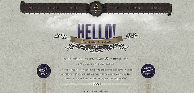 Facio Design – website screenshot
