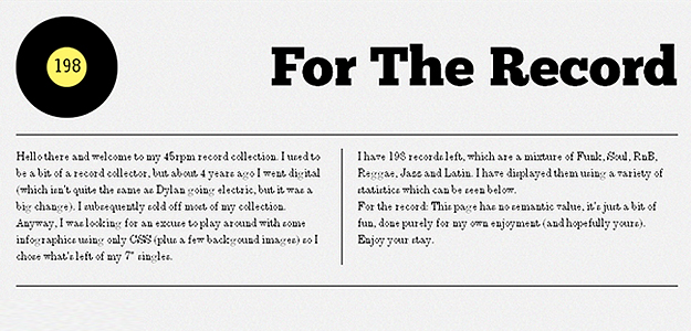 For The Record – website screenshot
