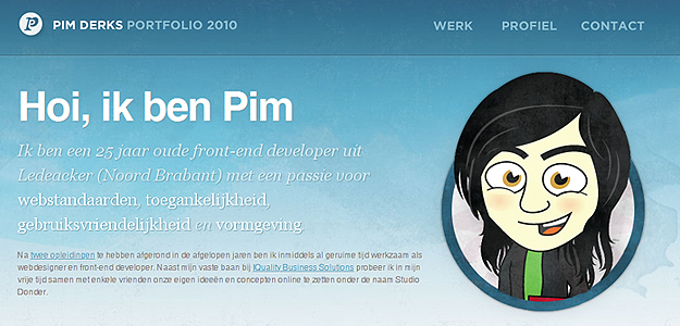 Pim Derks – website screenshot