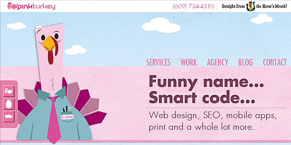 Pink Turkey – website screenshot