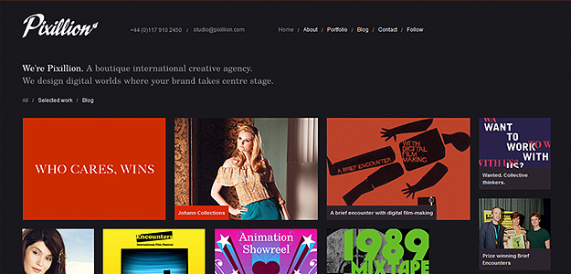 Pixillion – website screenshot