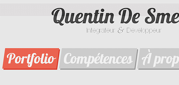 Quentin De Smedt – website screenshot