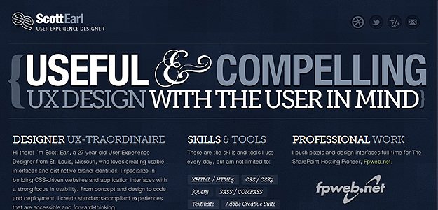 Scott Earl – website screenshot