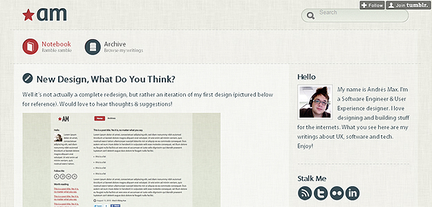 Andres Max – website screenshot
