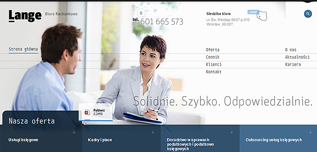 Lange – website screenshot