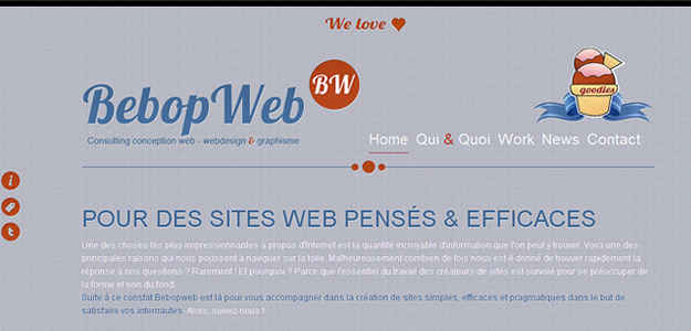 Bebopweb – website screenshot
