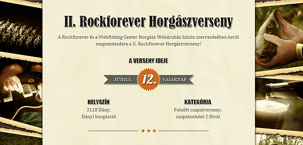 Horgaszverseny – website screenshot