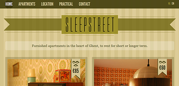 Sleepstreet – website screenshot