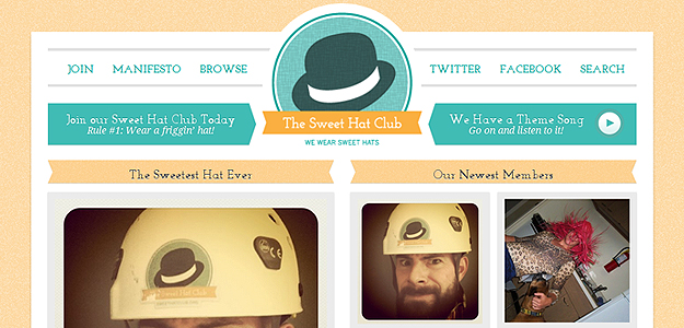 Sweet Hat Club – website screenshot