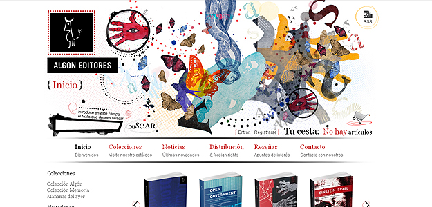 Algon Editores – website screenshot