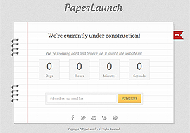 PaperLaunch â€“ Free Under Construction Template