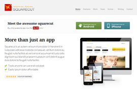 Squarecut – Responsive Landing Page template