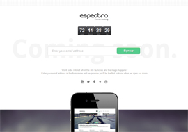 Espectro – Premium HTML5 Coming Soon Page