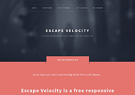 Escape Velocity – Free Responsive HTML5 Website Template