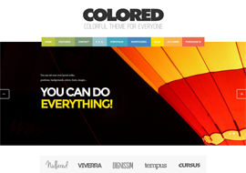 Colored – Responsive WordPress Portfolio theme
