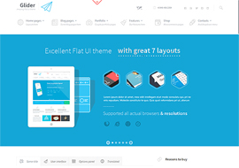 Glider – Clean & Powerful Flat stylish WordPress theme