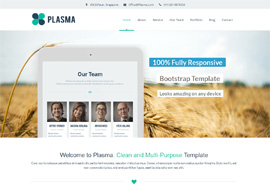 Plasma – One Page Multi-Purpose WordPress Theme