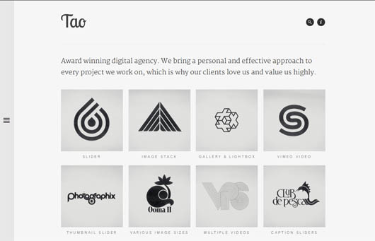 Tao: Retina & Responsive WordPress Portfolio Theme