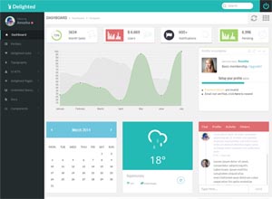 Delighted Flat Responsive Bootstrap 3 Dashboard