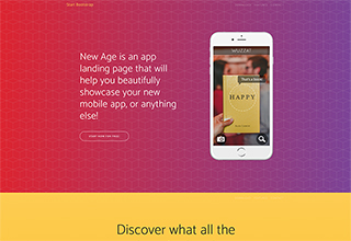New Age – Bootstrap App Landing Page Theme Free Download