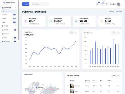 PlainAdmin Free Bootstrap 5 Dashboard Template