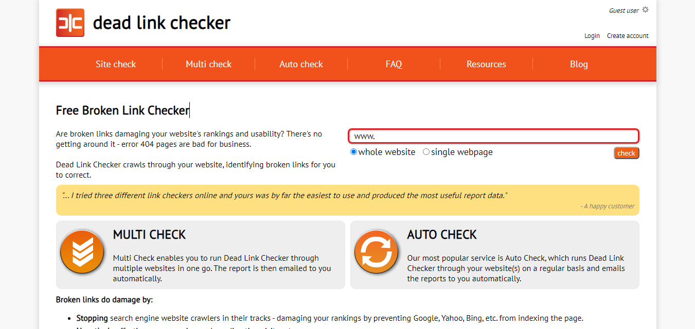 Dead Link Checker